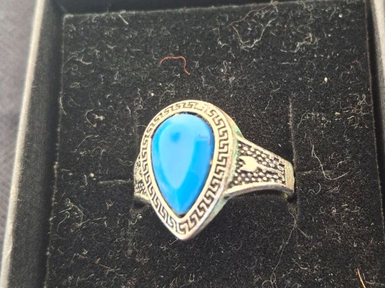 Anelli: Mode Ring mit blauem Glas. 20 mm Art. BF2025 – Usato da Münchenbuchsee venduto da babilibern 3