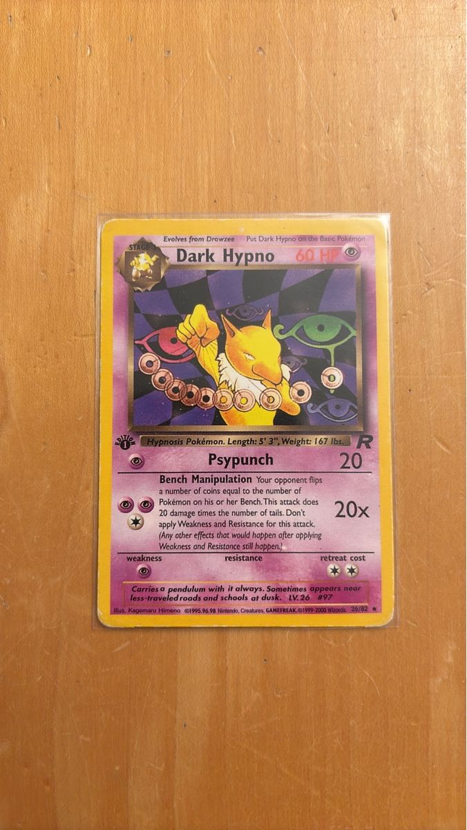 Pokémon Carte collezionabili: Pokémon Karte Dark Hypno 1. Edition – Usato da Dättwil AG venduto da indeed22