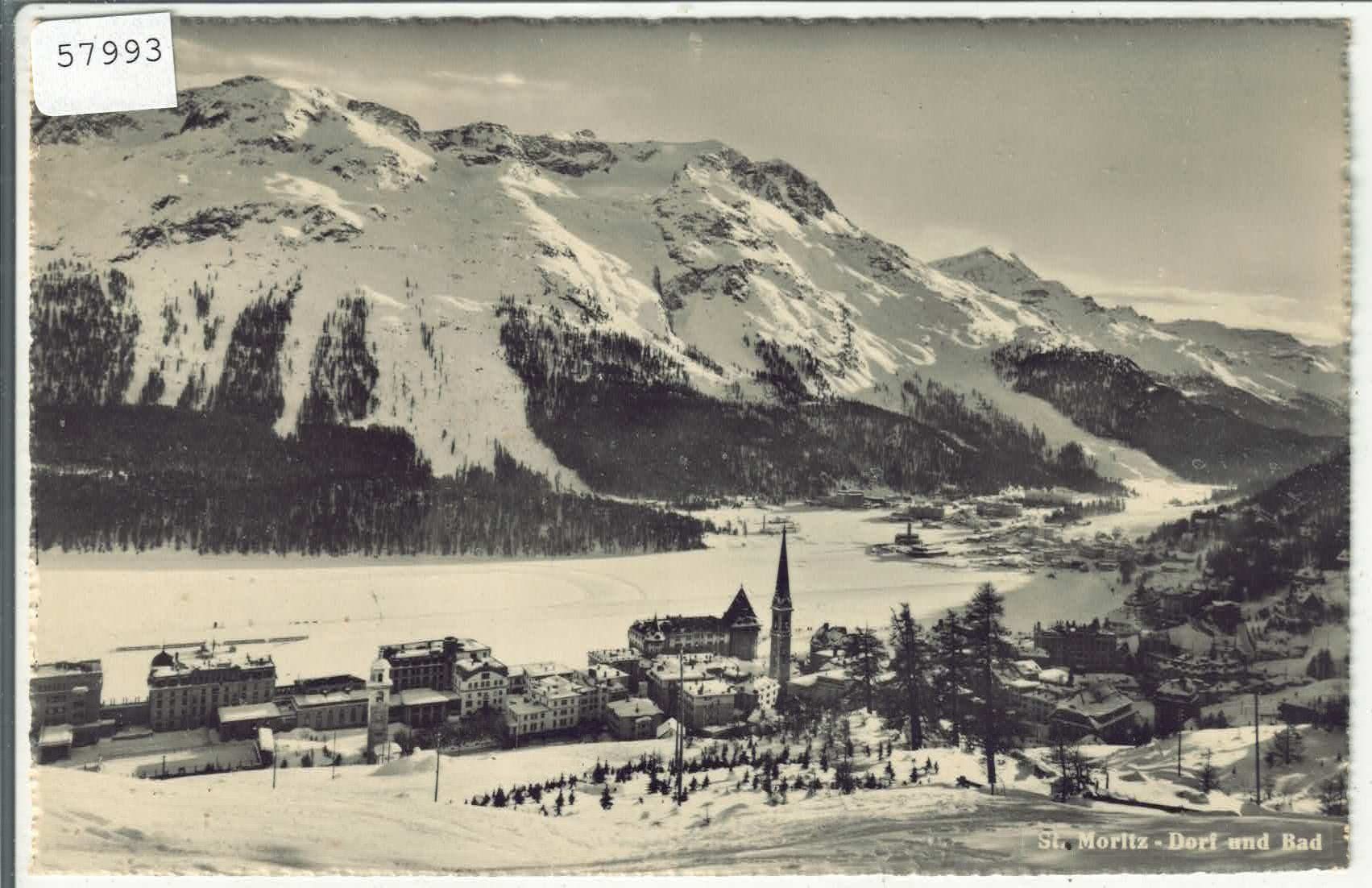 Cartoline postali: St. Moritz-Dorf und Bad im Winter – Usato da Ettingen venduto da Kartenplanet