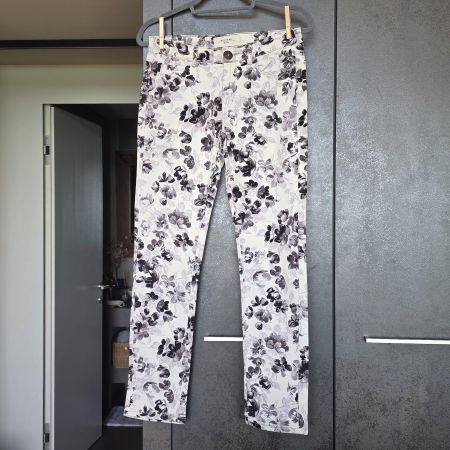 🐸 MAX MARA WEEKEND 36 BLUMEN WEISS GRAU NEUWERTIG