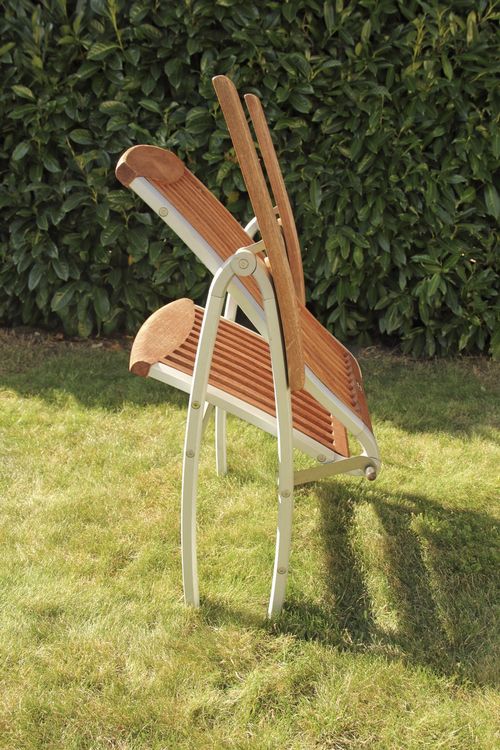 Gartenstühle Teak Aluminium Rahmen Hochlehner (3 Stk) Kaufen auf Ricardo