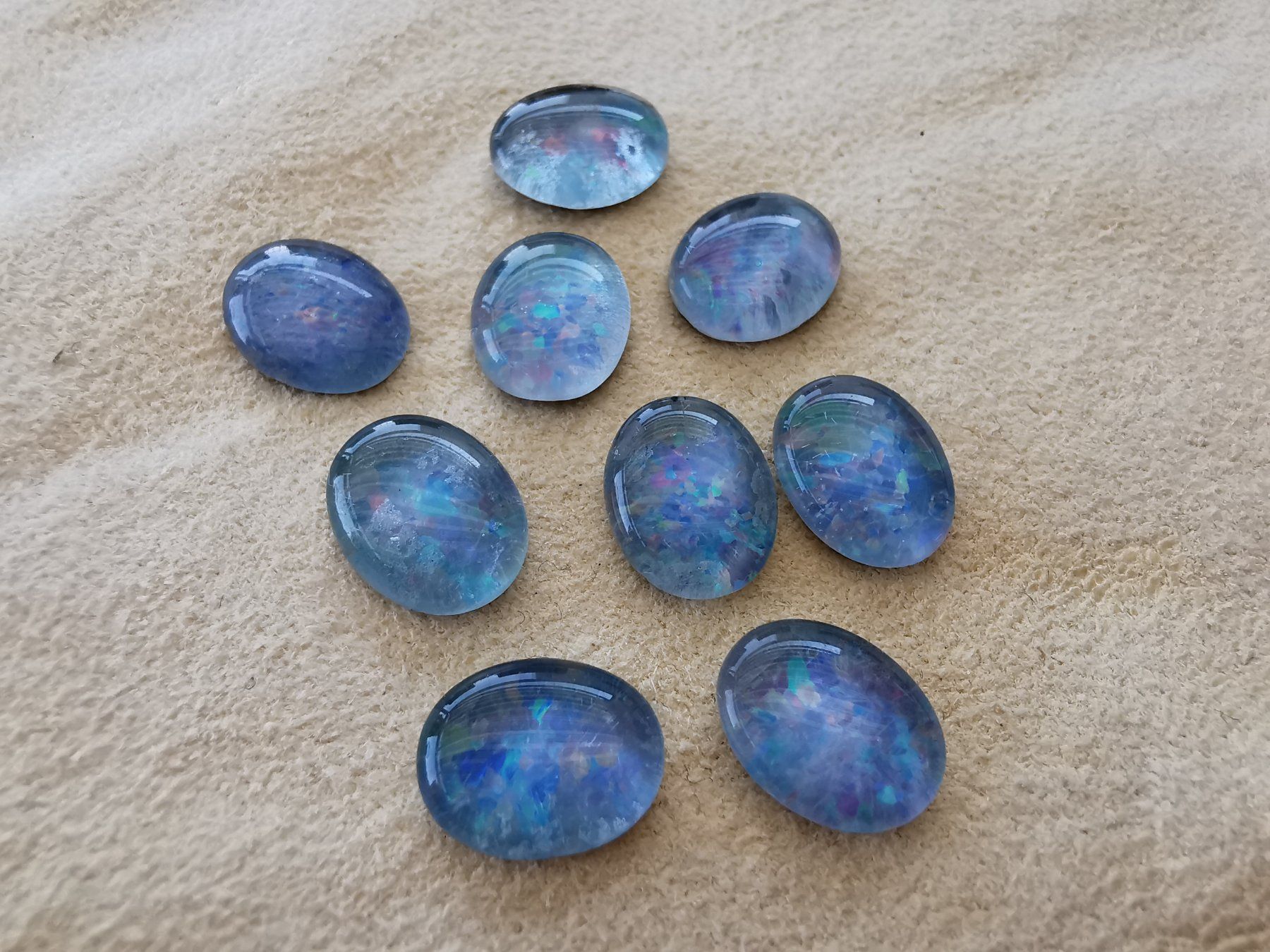 Pietre preziose: 9 Stk. Opal Triplette oval – Nuovo e nell'imballaggio originale da Dierikon venduto da Buntspecht-10 2