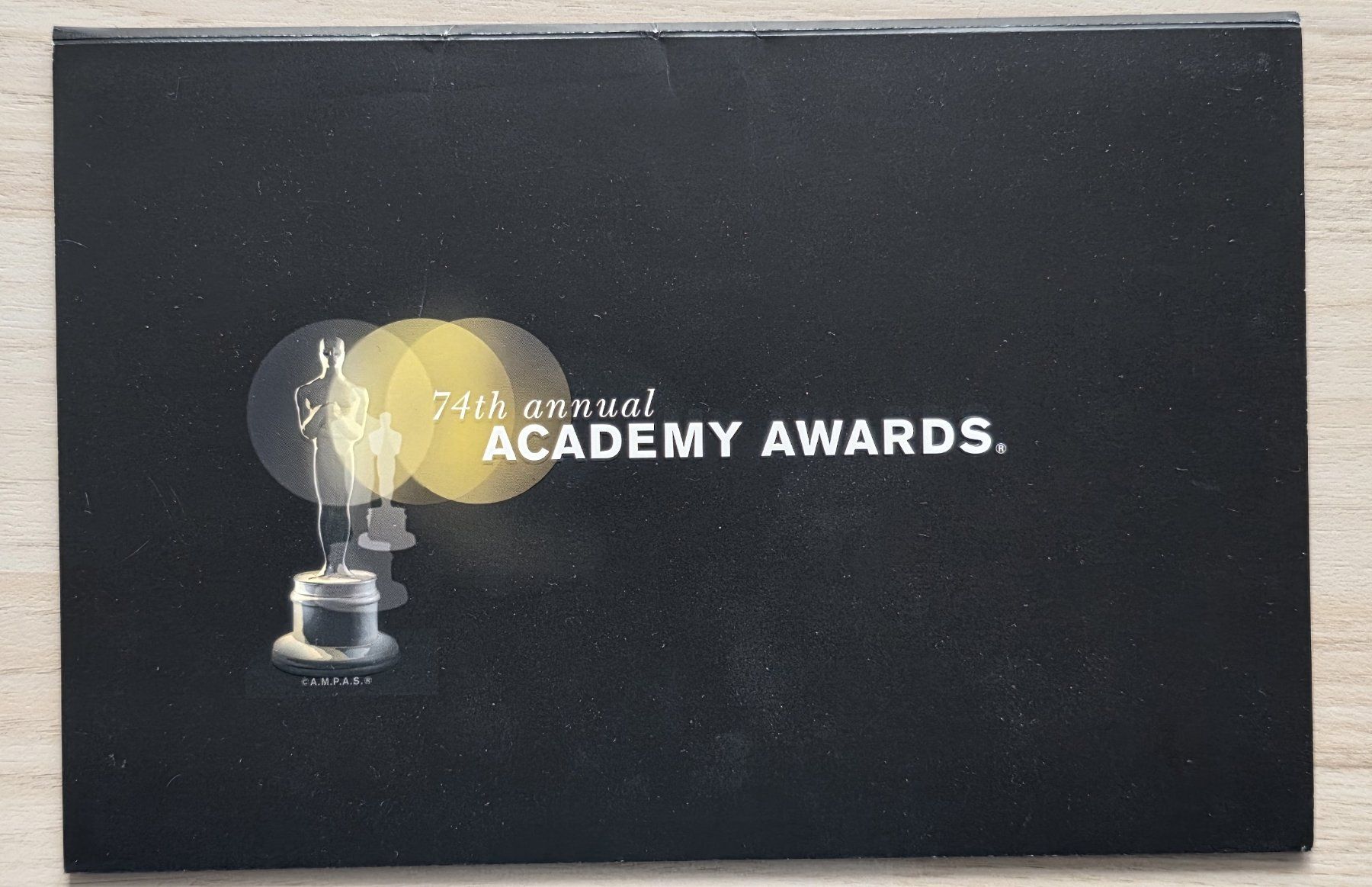 Livres: Oscar Programmheft, 74. Academy Awards, 2002, Top! – Neuf (Voir description) à Oetwil am See par fineli2