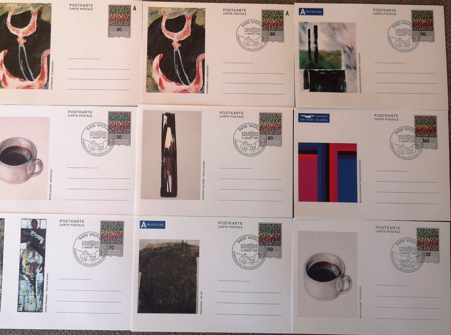 Alle Briefmarken: Liechtenstein Briefmarken Postkarten – Gebraucht aus Sevelen von hei_dn6l 3