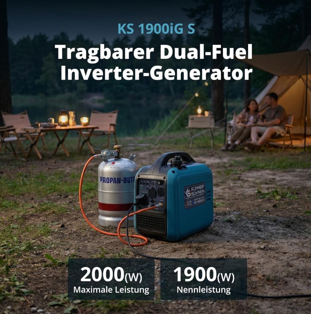 Stromgeneratoren: Stromgenerator 2000W, Dual Fuel Generator (LPG/Benzin), – Neu und originalverpackt aus Winterthur von SwissPrime 2