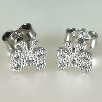Boucles d'oreille cubic zirconium motif "Papillon" Ag925
