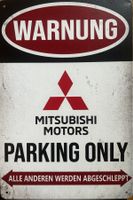 Mitsubishi Parking Only Blechschild Evolution Lancer Deutsch