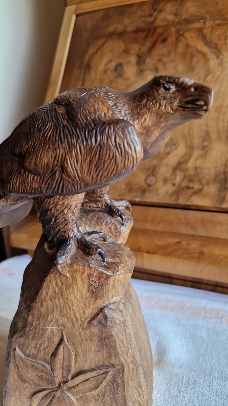 Figuren: geschnitzter Adler   -   feine Brienzerschnitzerei – Gebraucht aus Röthenbach i. E. von Heureka5 1