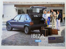 SEAT IBIZA Fünftürer Prospekt von 1987  - brochure catalogue
