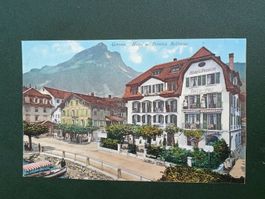 Alte PK / Gersau - Hotel Pension Bellevue Gelaufen 1913