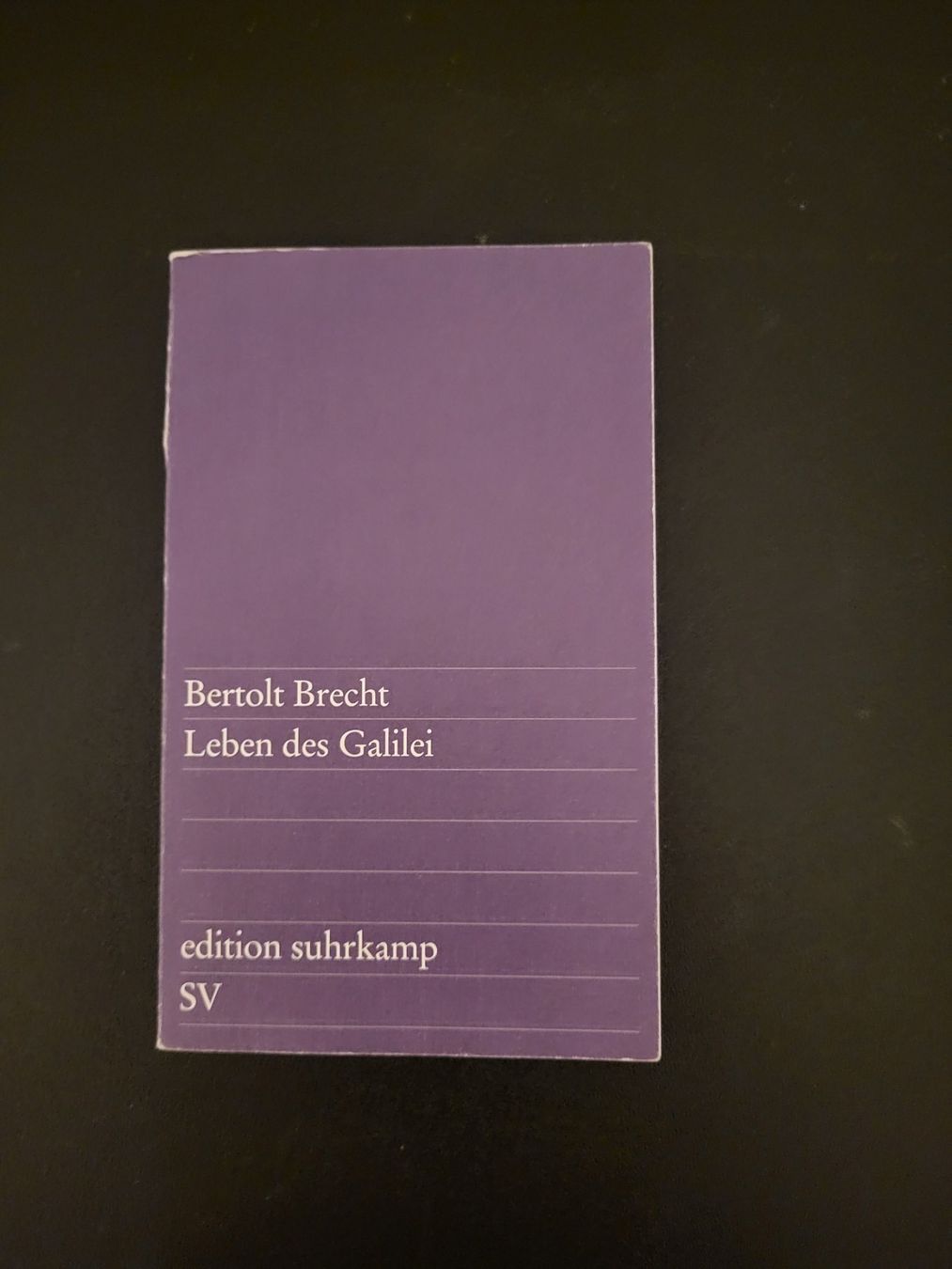 Libri: Bertolt Brecht - Leben des Galilei - Edition Suhrkamp – Usato da Gurmels venduto da pop_ljf5
