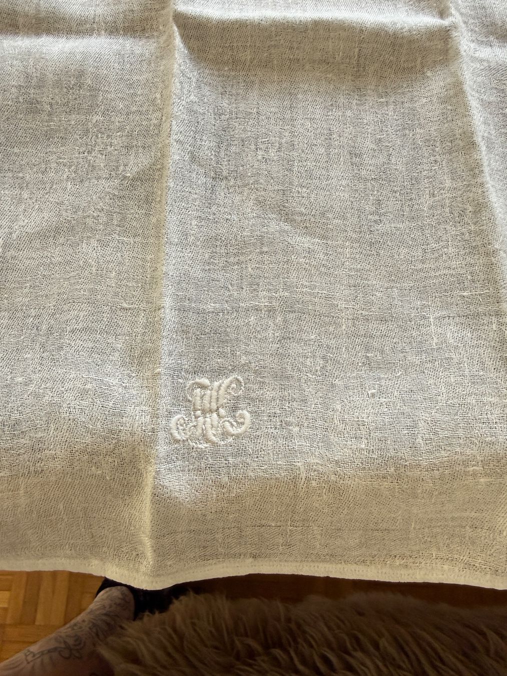 Strofinacci: 3 Leinenküchentücher, Vintage, mit Monogramm "MC" – Usato da Erstfeld venduto da Uhu1980 2