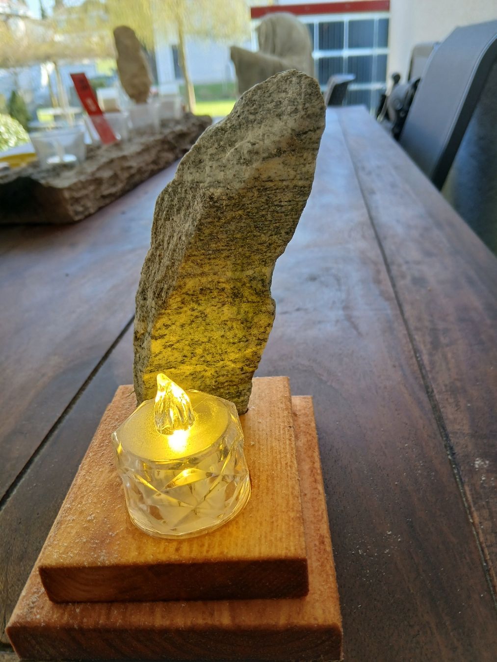 Tutte le decorazioni: Teelichthalter mit LED und Stein – Nuovo e nell'imballaggio originale da Grosswangen venduto da hans0122 3