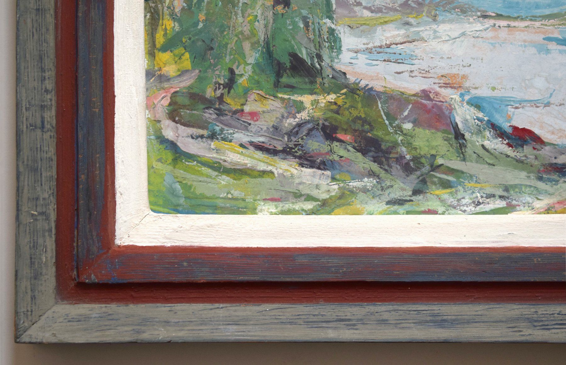 Dipinti: Expressive Landschaft Landschaftsgemälde Rahmen Shabby Chic – Usato da Zürich venduto da kunstarchiv.online 7