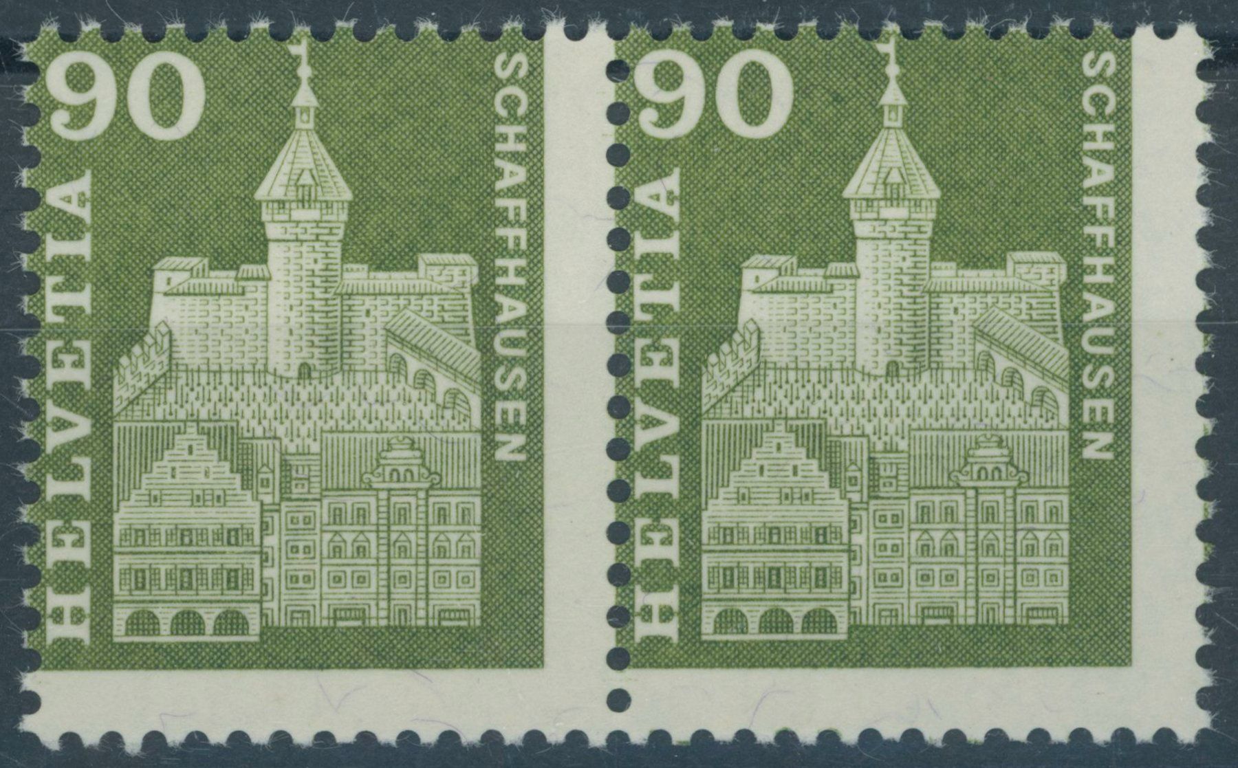 Alle Briefmarken: 1967 - Baudenkmäler - Abart - postfrisch ** – Gebraucht aus Schindellegi von leecollect