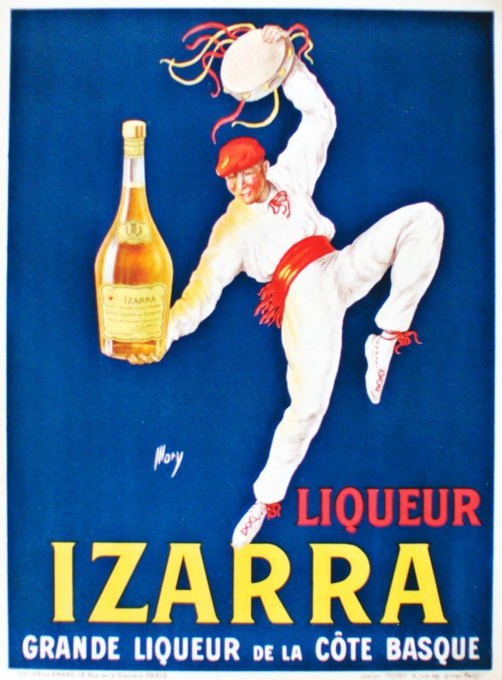 Foto & Immagini: LIQUEUR IZARRA BASQUE DANSEUR 1930 - Affiche originale – Usato da Blonay venduto da postercollection