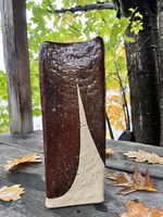 Kunst Vintage Dreieckige Keramikvase Handarbeit 34 cm