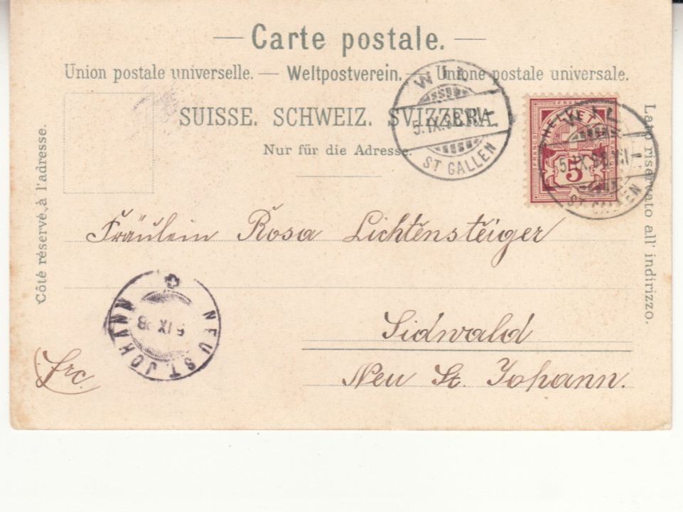 Cartoline postali: Vierwaldstättersee 1898 – Usato da Bürglen TG venduto da StampGraf 1