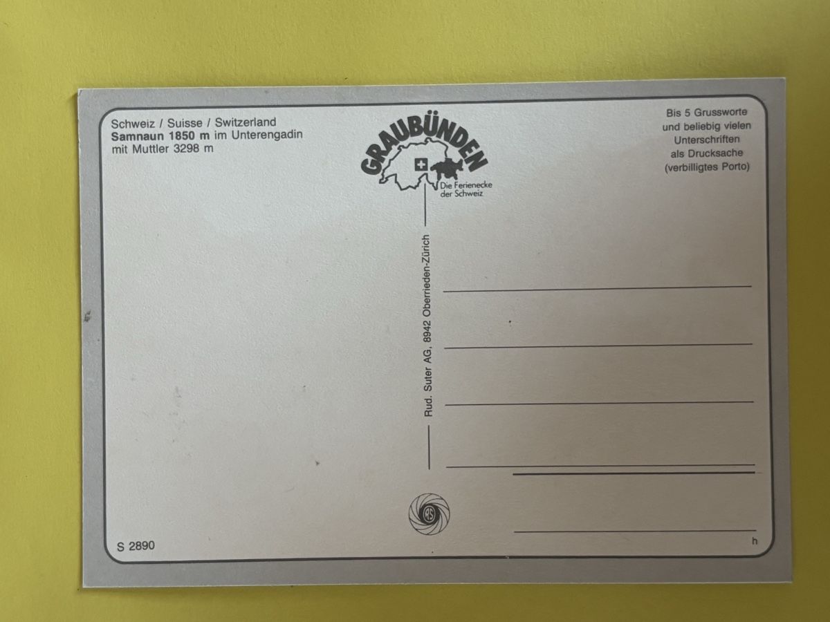 Cartoline postali: AK von Samnaun  – Usato da Rümlang venduto da Kartenpost1 1