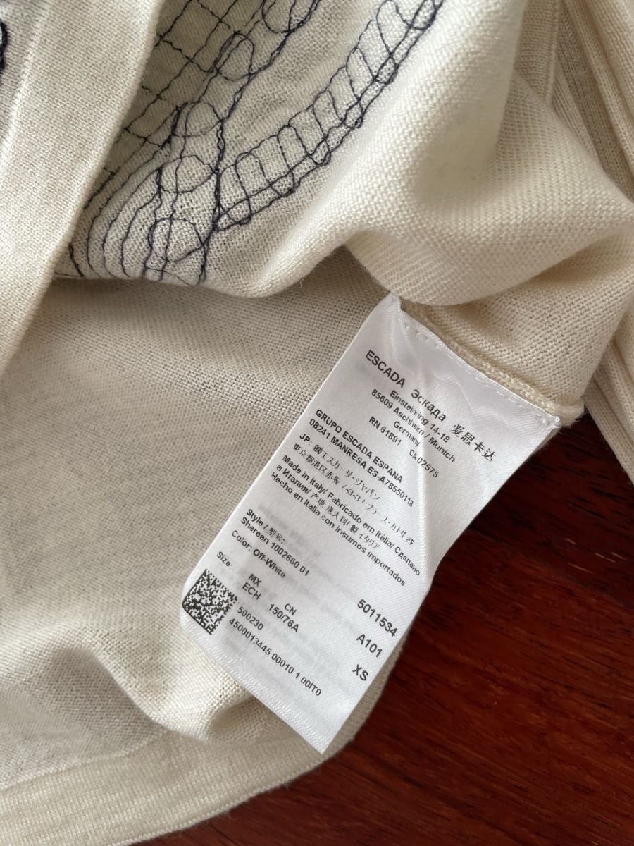 Escada Maglioni & Felpe: Pull Escada blanche (taille-XS) – Nuovo (secondo la descrizione) da Genève venduto da iry_67wr 3