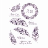 Motivstempel  Federn gross 15x21cm NEU