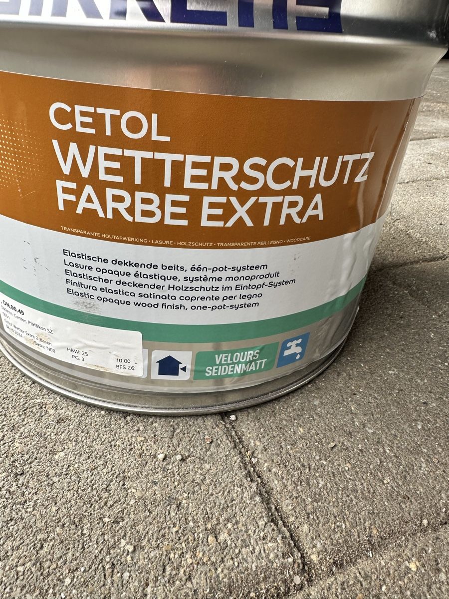 Colori: Fassadenfarbe Holzfarbe Sikkens Grau NEU – Usato da Schindellegi venduto da SeaAndAir 2