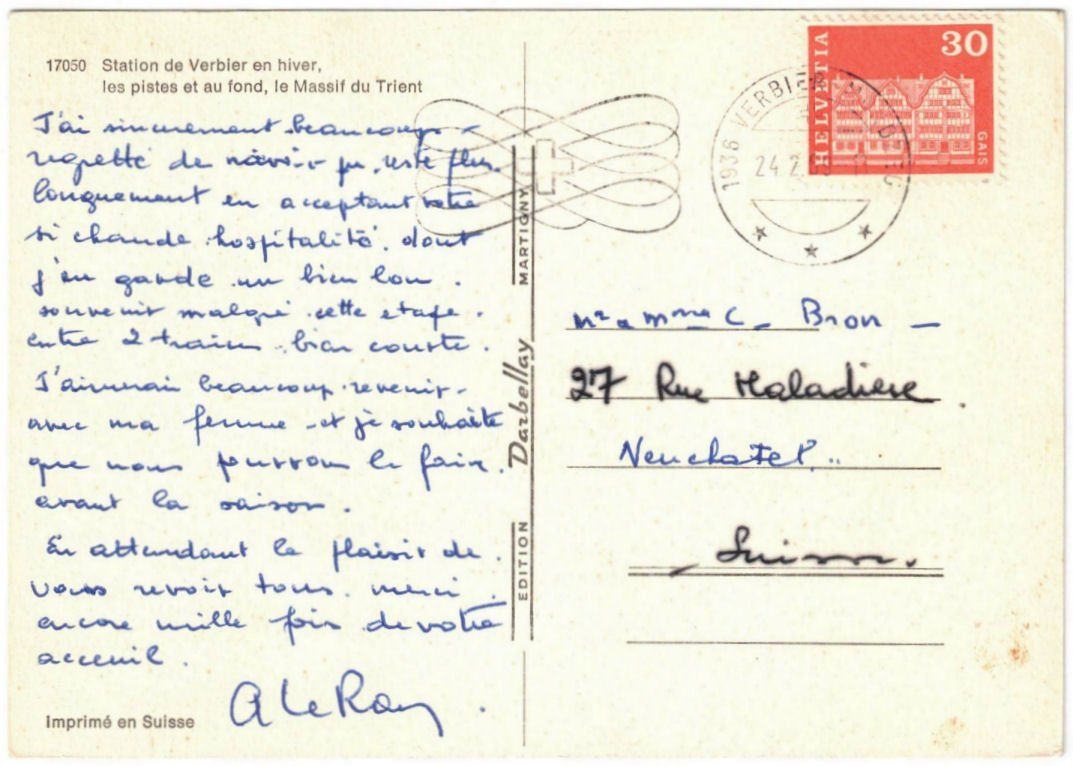 Cartoline postali: Verbier mit Skilift – Usato da Binningen venduto da Mountainrider 1