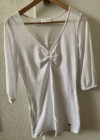 White Cotton Longsleeve Top, S