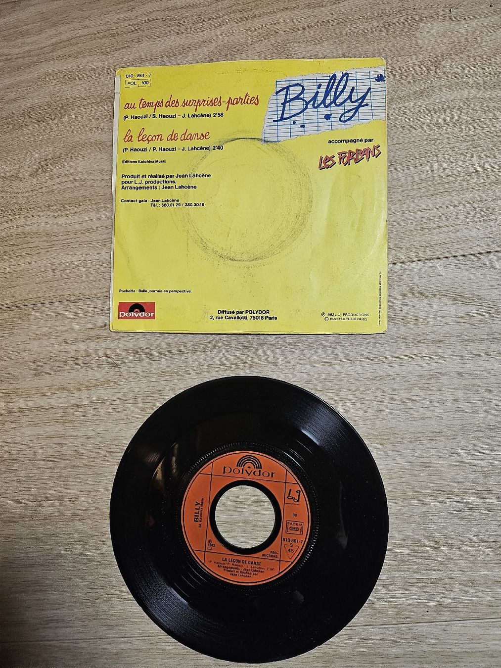 Dischi in vinile: Disque vintage Billy "La leçon de danse" 45T – Usato da La Joux FR venduto da car_ck96 1