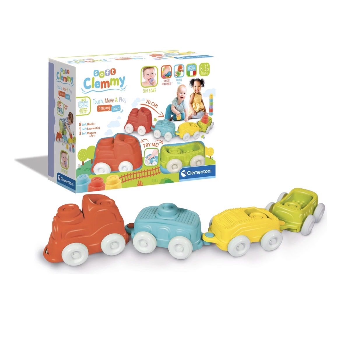 Clementoni Giocattoli: Clementoni Baby - Clemmy Sinneszug + sensorischer Teppich – Nuovo (secondo la descrizione) da Bergdietikon venduto da lua_6f9w 4
