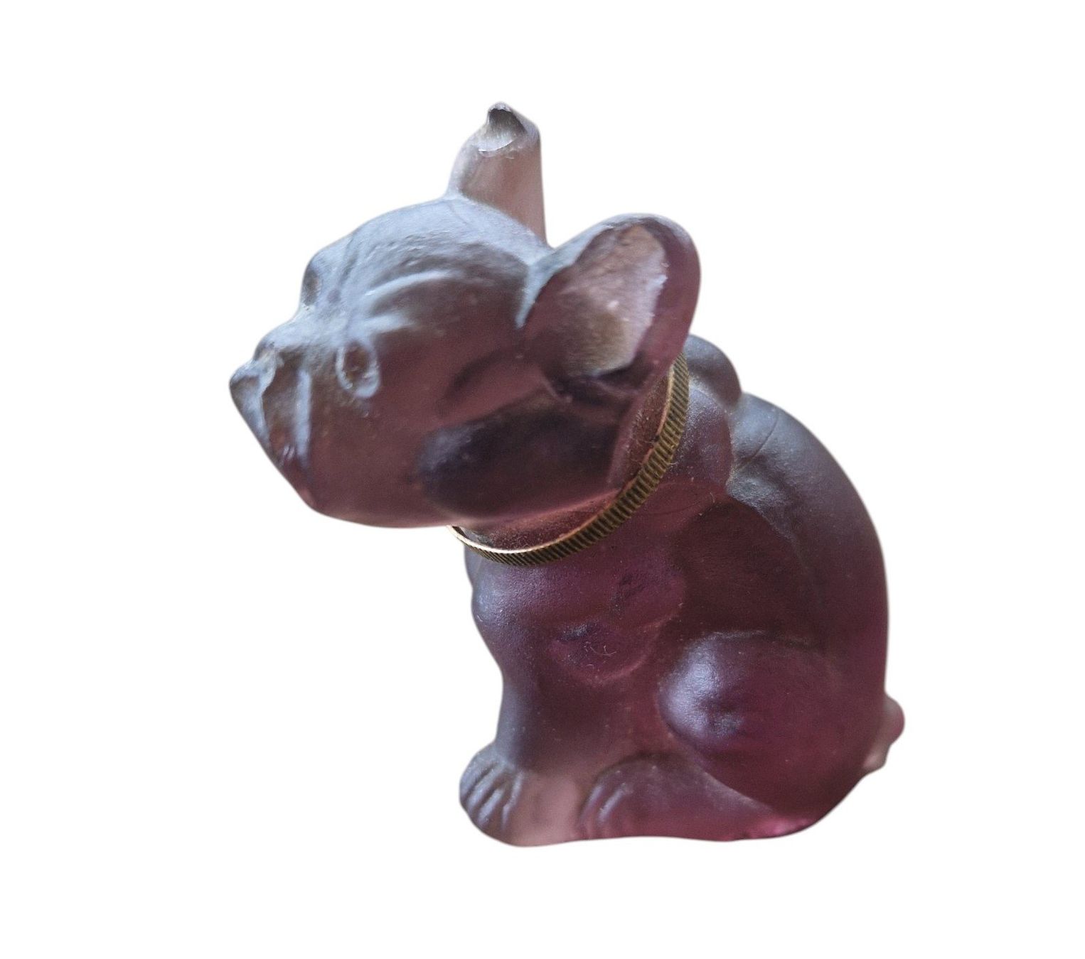 Statuette: antike Figur Bulldogge Amethyst-Glas – Usato da Mörschwil venduto da wunderkiste44 3