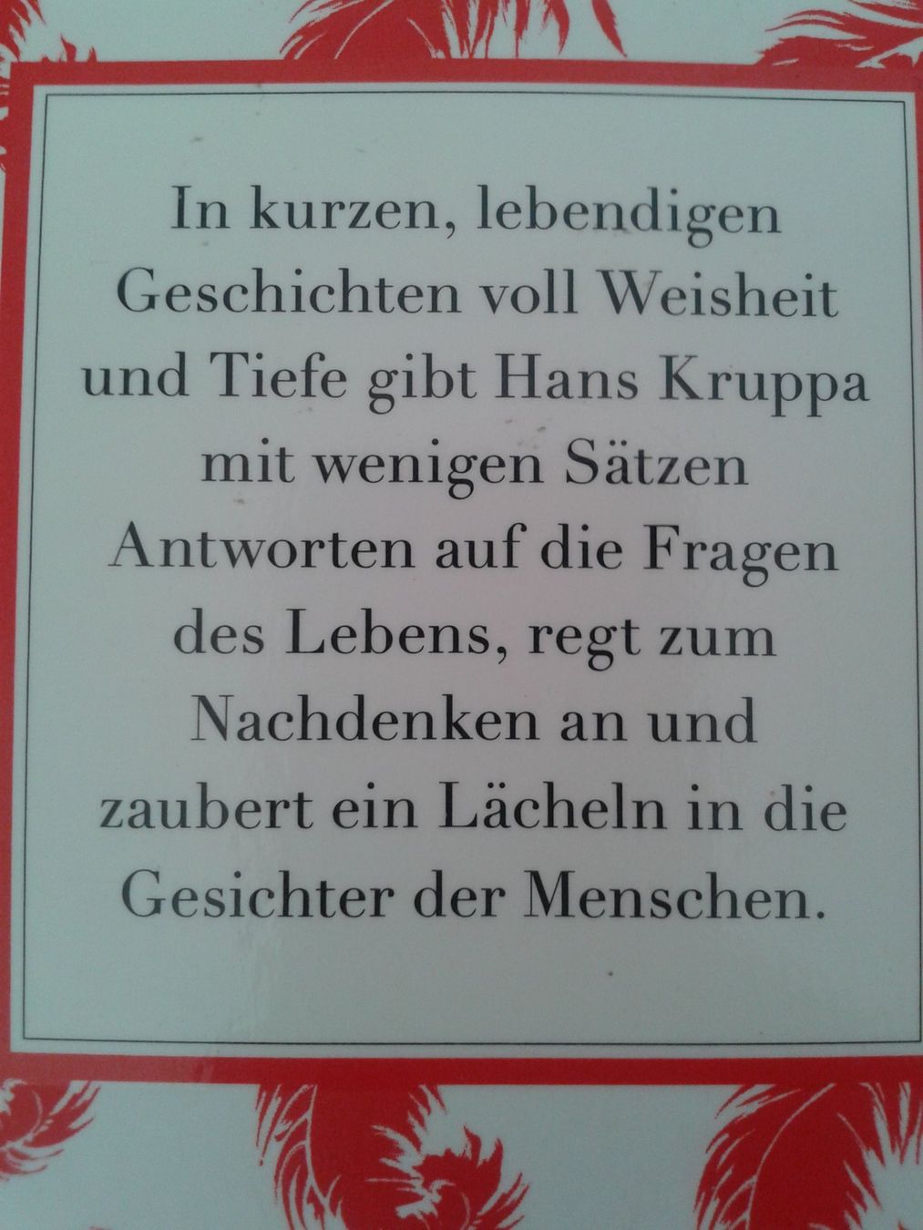 Libri: Büchlein Hans Kruppa "Willst Du fliegen, lass Dich fallen" – Nuovo (secondo la descrizione) da Camorino venduto da Campellino 2