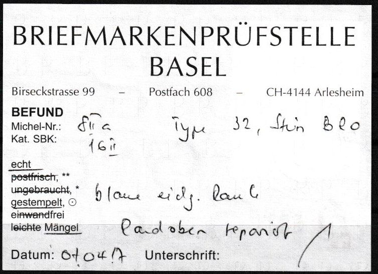 Tutti i francobolli: Rayon II mit Befund – Usato da Schaffhausen venduto da raphi31 1