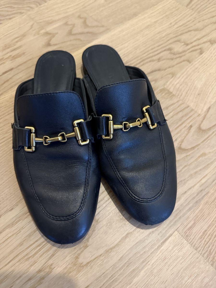 Massimo Dutti Chaussures femmes: Massimo Dutti black leather mules size 38 worn – D'occasion à Thalwil par zhe_69pd