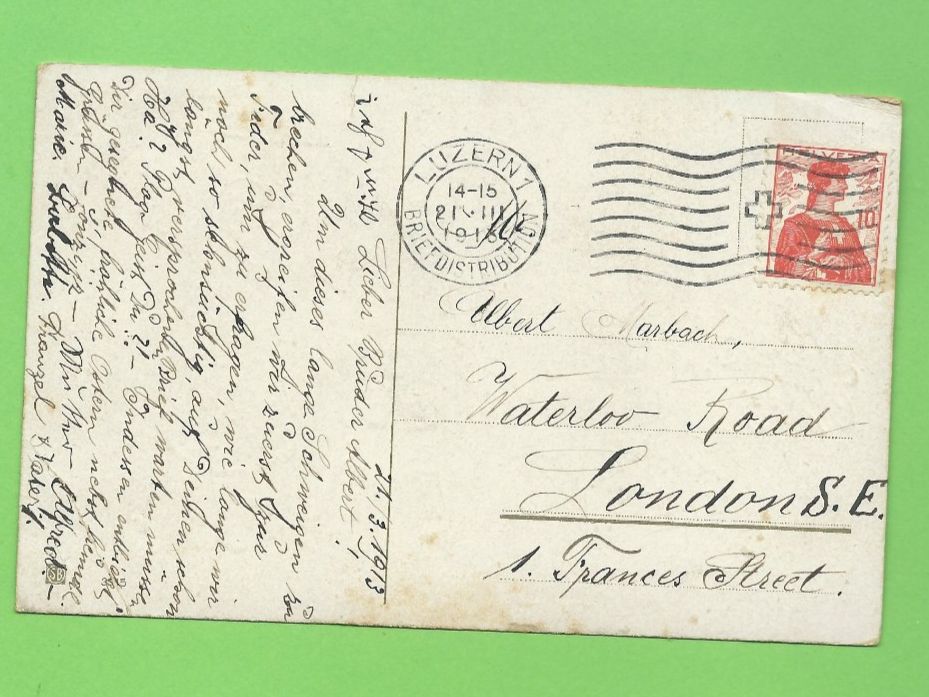 Cartoline postali: Ostern Postkarte Lamm Hase 1915 – Usato da Zürich venduto da t24_de 1