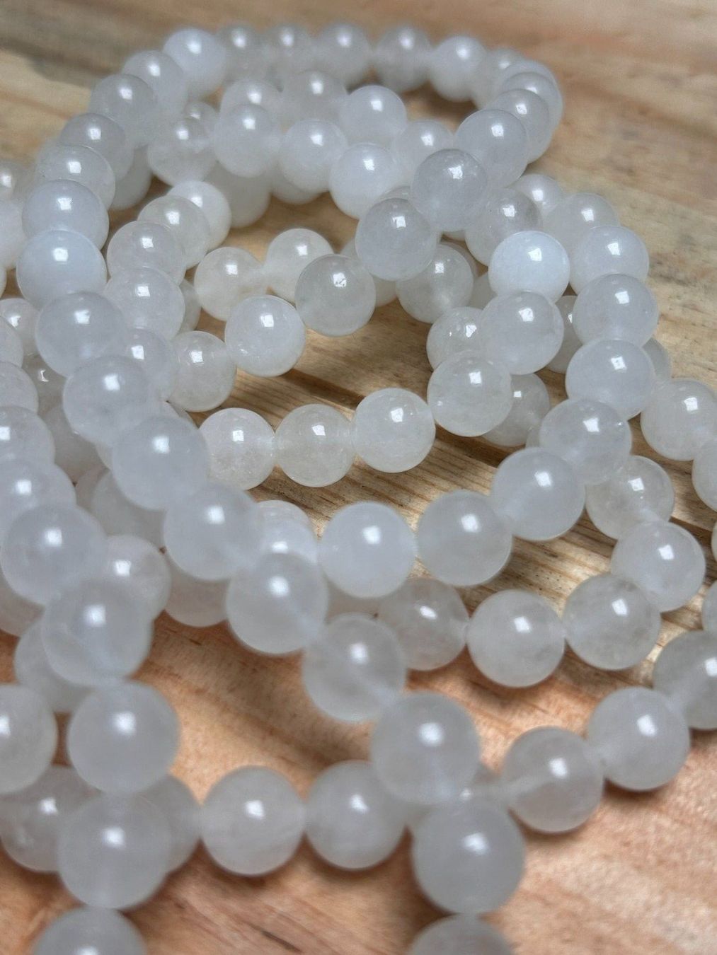 Minerali & Pietre curative: Strang echte white Jade Kugeln / stone beads 8 mm – Nuovo (secondo la descrizione) da Niederrohrdorf venduto da Ytobi 2