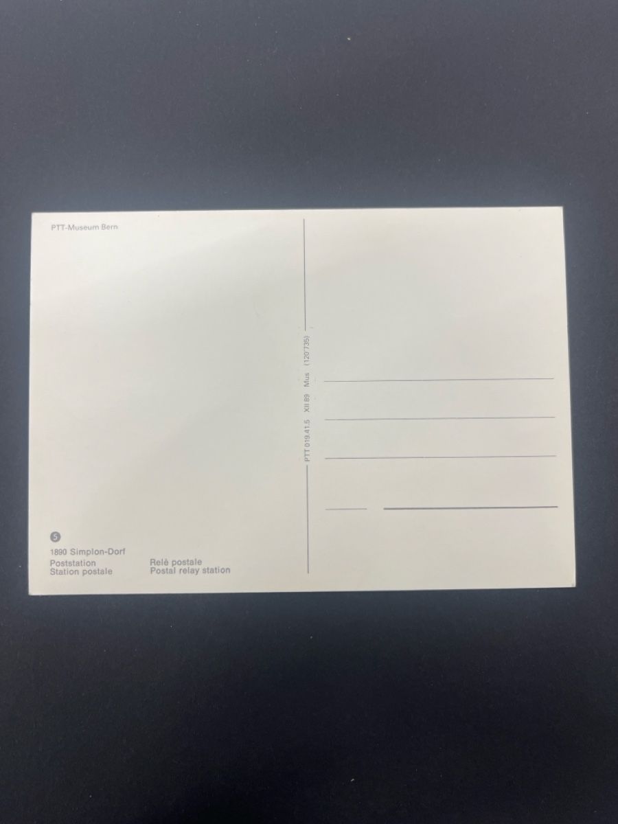 Cartes postales: Ansichtskarte PTT Museum Bern Simplon-Dorf – D'occasion à Muttenz par Totkel 1