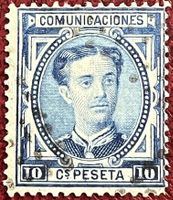 1876 - Spanien Briefmarke, 10 C. Peseta