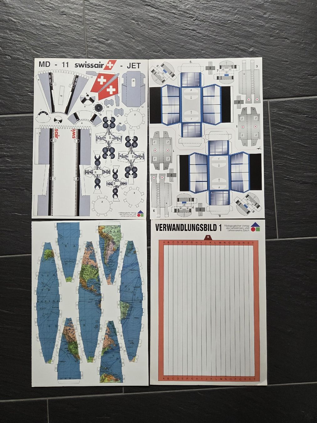 Bastelsets: Bastelbogen Set 4 Modelle Papier neu – Neu (gemäss Beschreibung) aus Russikon von Bonofox 1