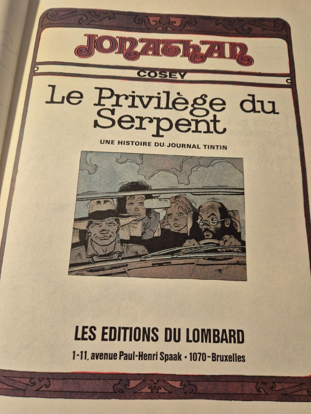 Fumetti: Jonathan 8 - Le Privilège du Serpent - Cosey - éd.du LOMBARD – Usato da St-Léonard venduto da thipif 5