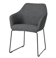 4x IKEA TOSSBERG Esszimmerstühle dunkelgrau/schwarz