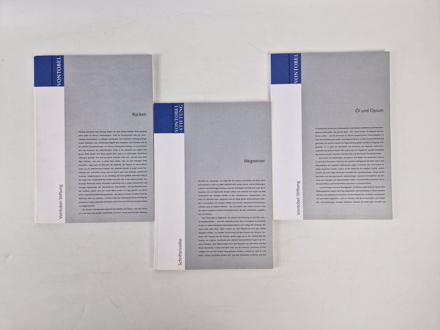 Libri: Vontoble-Stiftung (Bücher 3 stk.) – Usato da Muhen venduto da Restwert_Muhen
