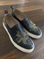 Chloe Black Gold Studded Slip-ons size 40