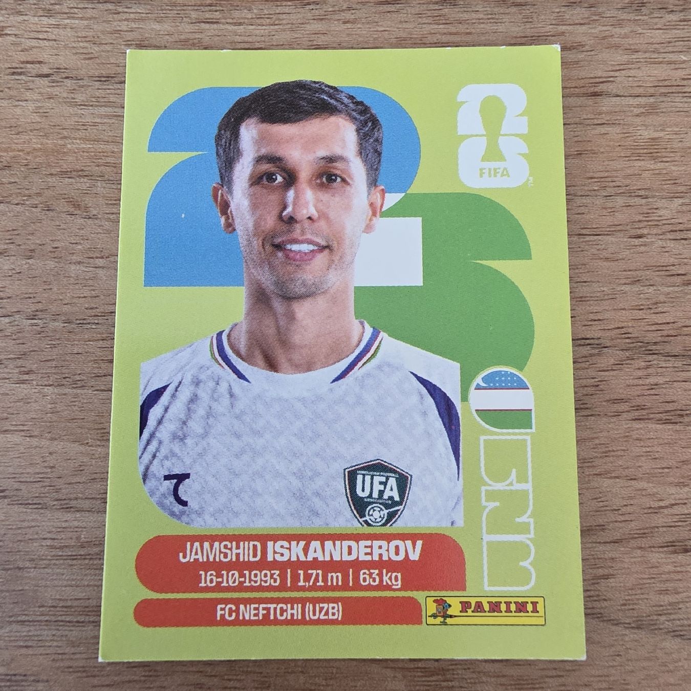 Panini Carte collezionabili:  Panini  Jamschid Iskanderov UZB12 – Nuovo e nell'imballaggio originale da Buchs AG venduto da LogoParts