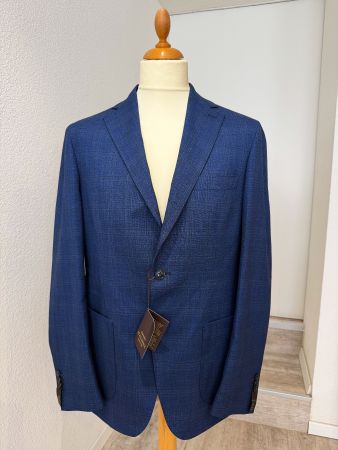 Sartoria Italiana Sakko Gr. 52 Kariert Schurwolle Cashmere