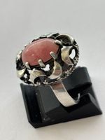 Elegante Vintage Silberring 925 mit Rhodonit