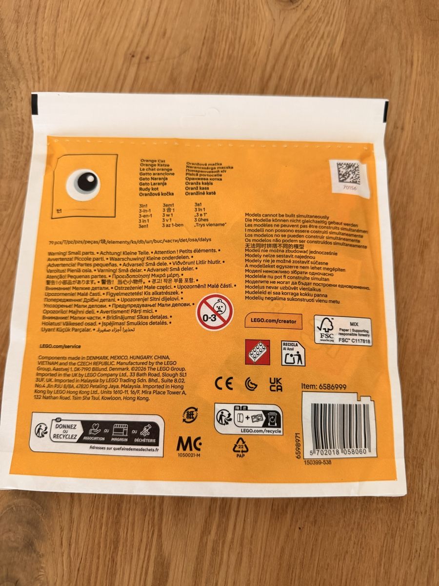 Lego Kit di costruzioni: Lego polybag 30714 Orange cat - Creator 3 in 1 – Nuovo e nell'imballaggio originale da Bussigny venduto da gaillo 1
