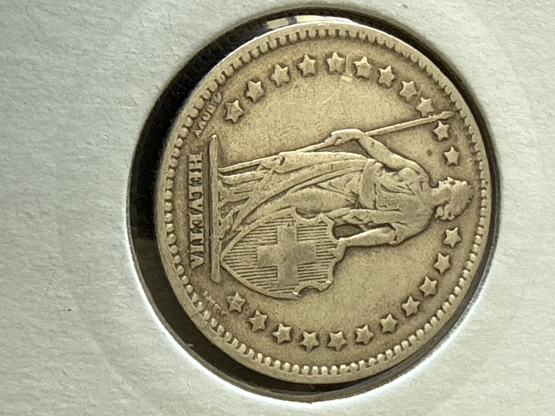 Tutti le monete: Swiss 1 franc 1914 Silver Coin – Usato da Pully venduto da ta571 2