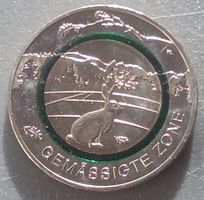 DEUTSCHLAND - 5 EURO 2019 - GEMAESSIGTE ZONE - POLYMER-RING