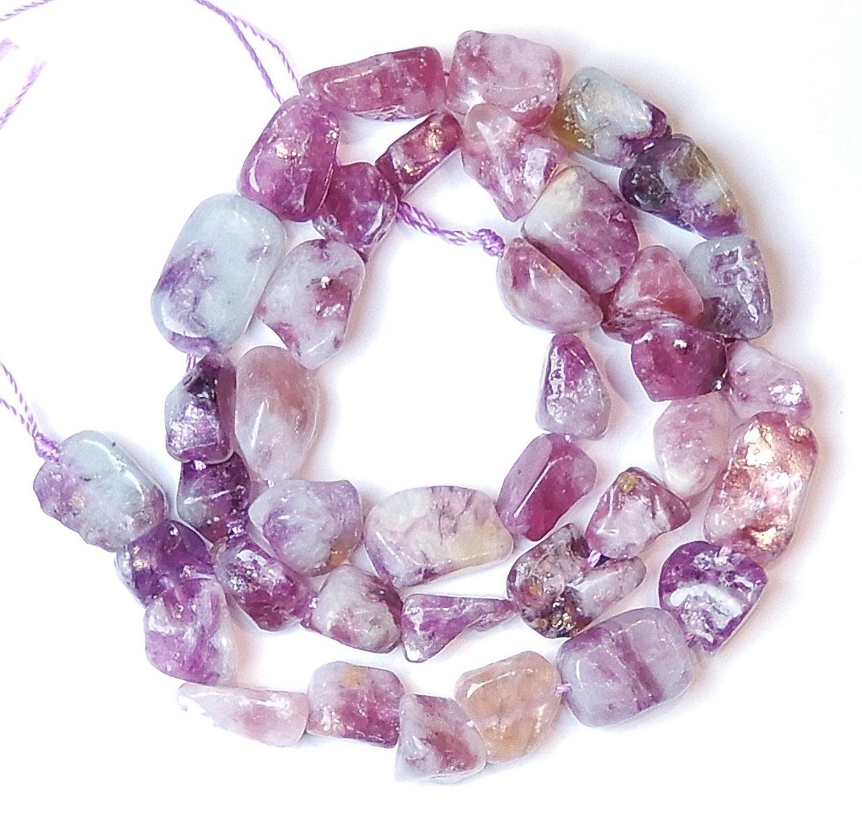 Catenine: 1 Strang echte natürliche Amethyst Nugget Perlen – Nuovo (secondo la descrizione) da Müllheim Dorf venduto da GUENI01